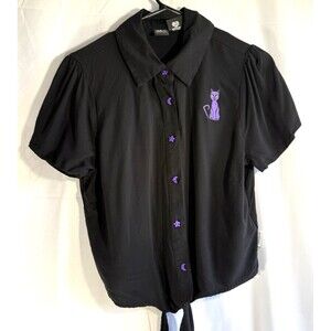 Disney Hocus Pocus Tie Front Shirt for Women by Her Universe Size Medium